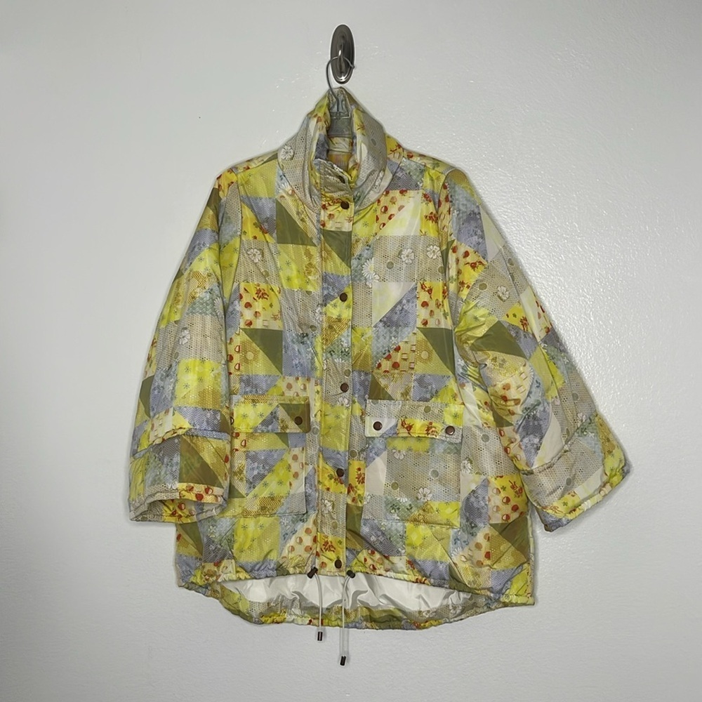 URBAN OUTFITTERS Kit Patchwork Printed Nylon Puffer Jacket Size MEDIUM New - Picture 3 of 9
